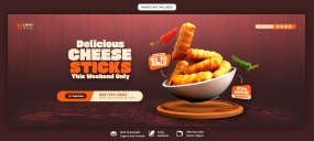 美味新品快餐美食横幅海报模板